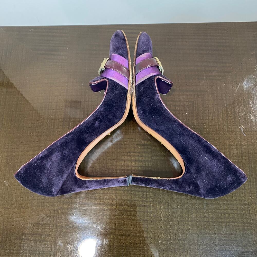 Gucci Purple Velvet Pumps Heels Women's 7.5B - Picture 6 of 11